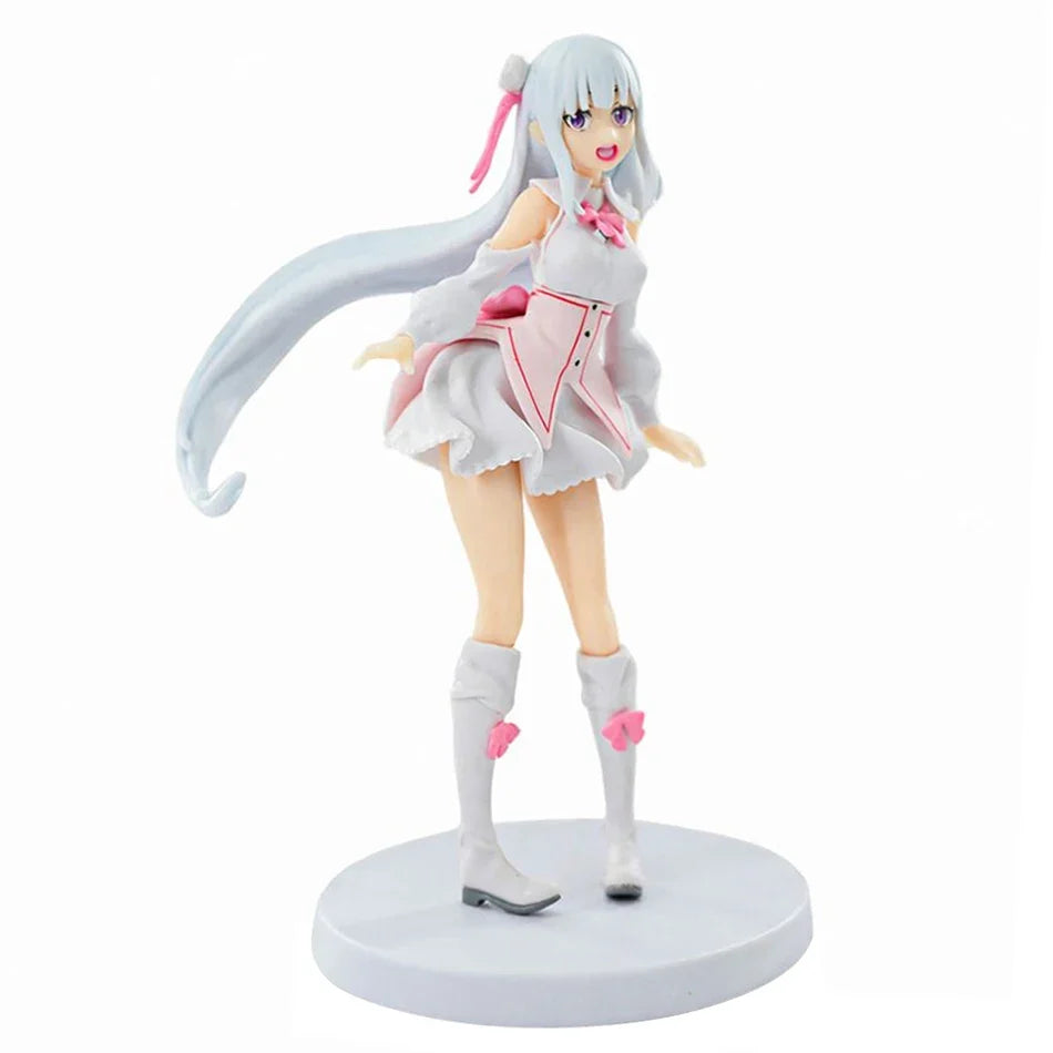 Re:Life In A Different World From Zero 17cm Anime Figure Emilia Memory Snow Magical Girl Kawaii PVC Peripheral Model Toys Gifts