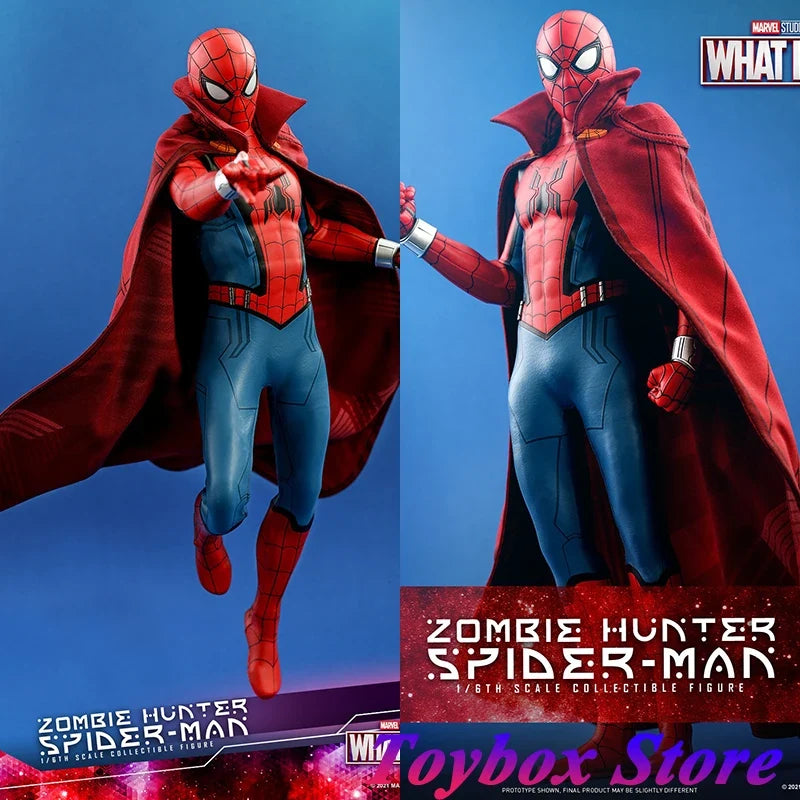 Original HOTTOYS HT TMS058 1/6 Zombie Hunter Spidey Action Figure What If...? Comics Series Doctor Spider-Man 12" Figurine