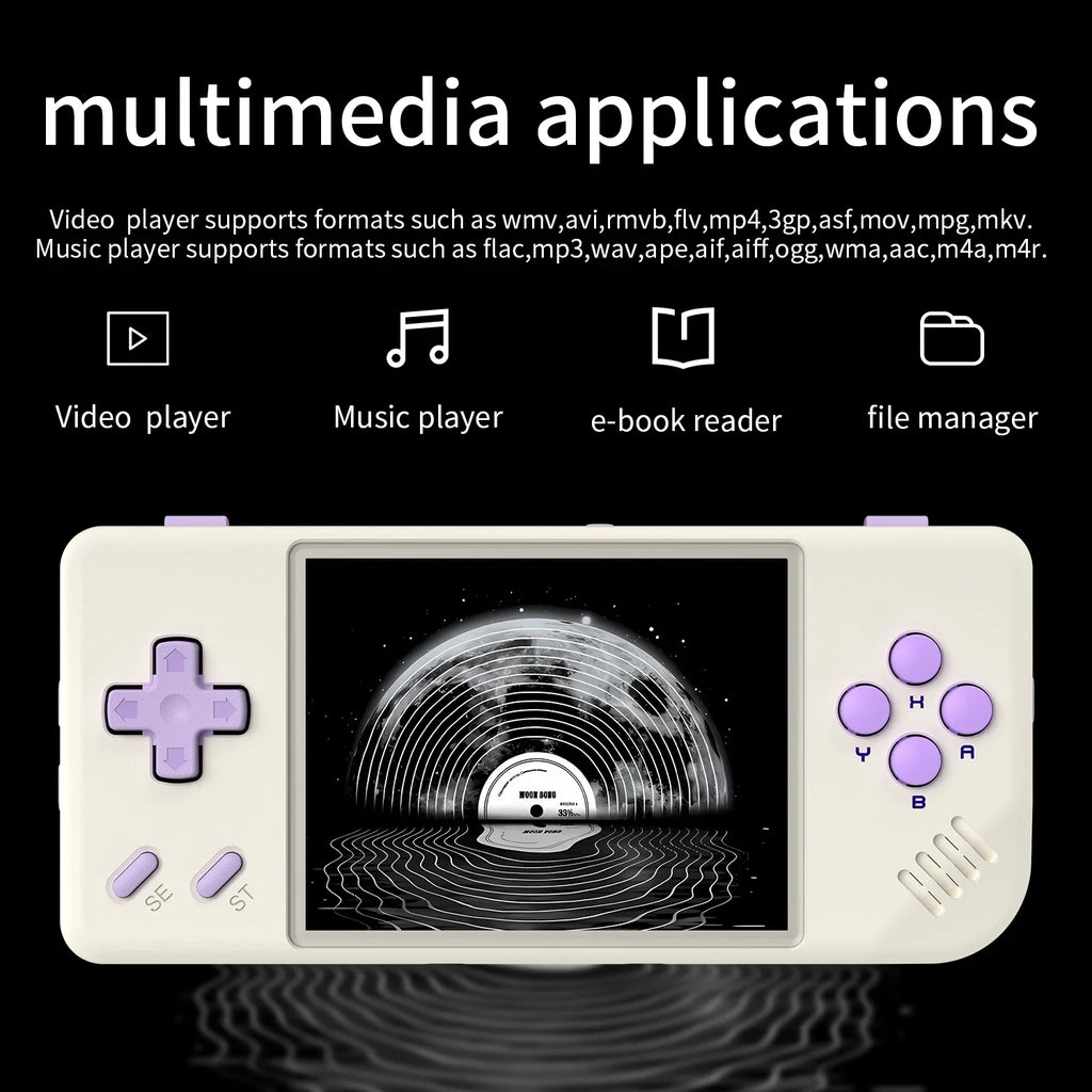 ANBERNIC RG28XX Handheld Game Console 2.83-inch 640*480 IPS Screen Linux System 3100mAh Support TV-HDMI-Output 64G 5000+ Games