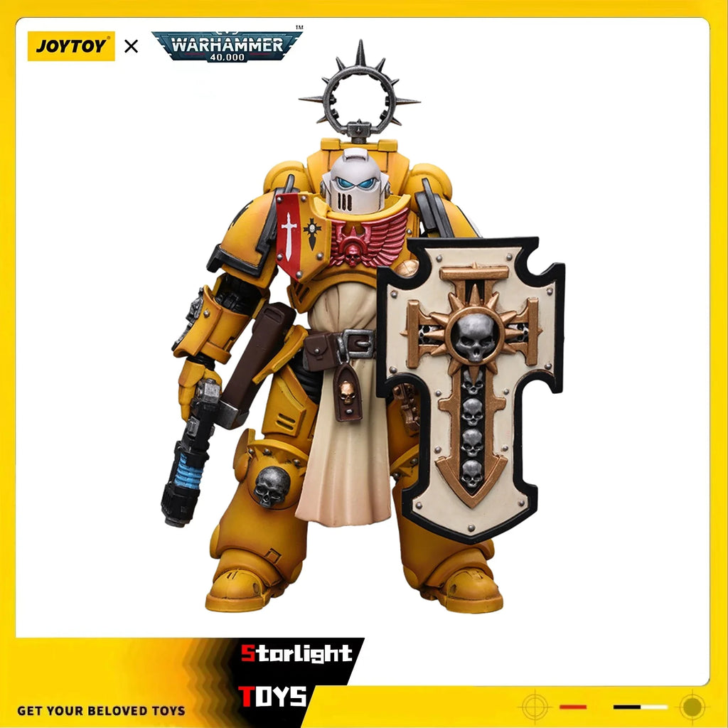 JOYTOY Warhammer 40K Primaris Space Marines Imperial Fists Bladeguard Veteran Model Toy 1/18 Action Figure