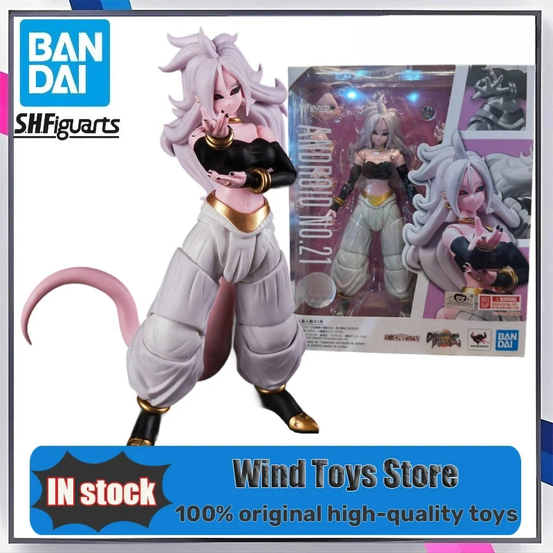 BANDAI S.H.Figuarts Android 21 Action Figure Dragon Ball Z SHF Anime Collectible Model Toy for Fans Original in Stock