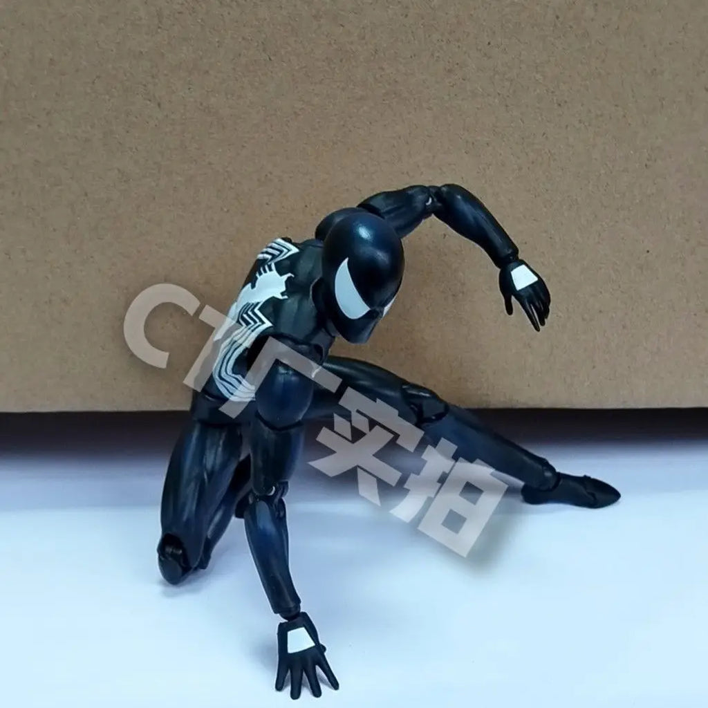 CT 1/12 The Amazing Spider-Man MAFEX 147 S.H.Figuarts Spider Man Venom symbiotic Black Suit Anime  Action Figures 6" Model Toy
