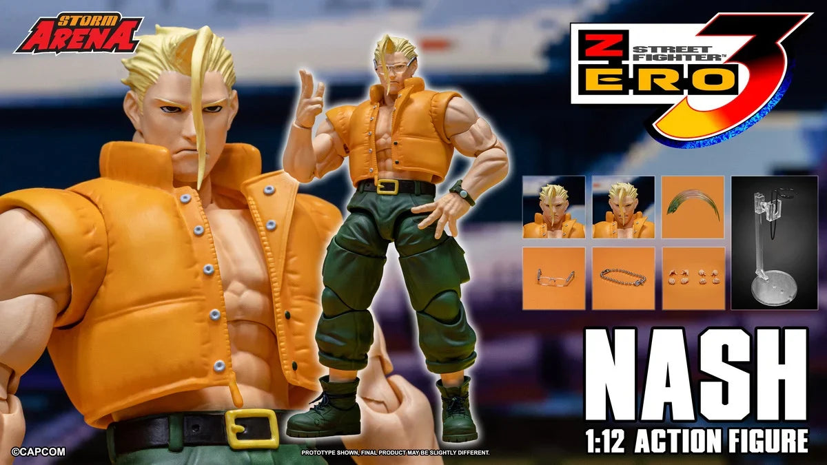 24-Stunden-Versand Original Arena Storm Original Spielzeug Street Fighter ZERO3 NASH SFSA05 1/12 Actionfigur Sammlerstücke Spielzeugmodell