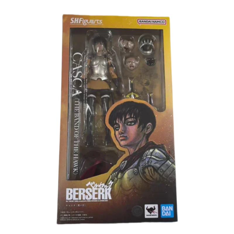 Original Bandai Berserk SHF Casca The Band of The Hawk Anime Actionfiguren Modell Spielfiguren Geschenk für Spielzeug Hobbys Kinder