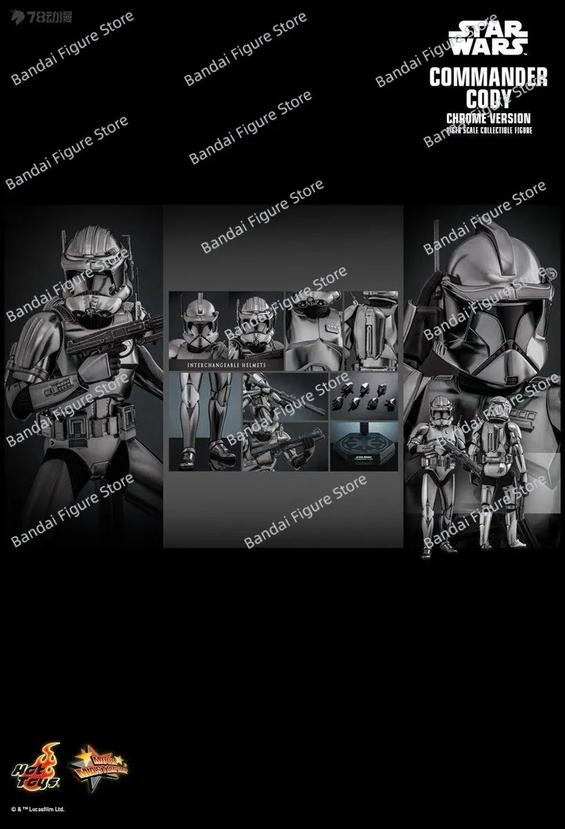HOTTOYS HT MMS734 1/6 Clone Commander Cody Chrome Version Figurine Collection Star Wars Movie Original Delicate 12" Soldier Mode