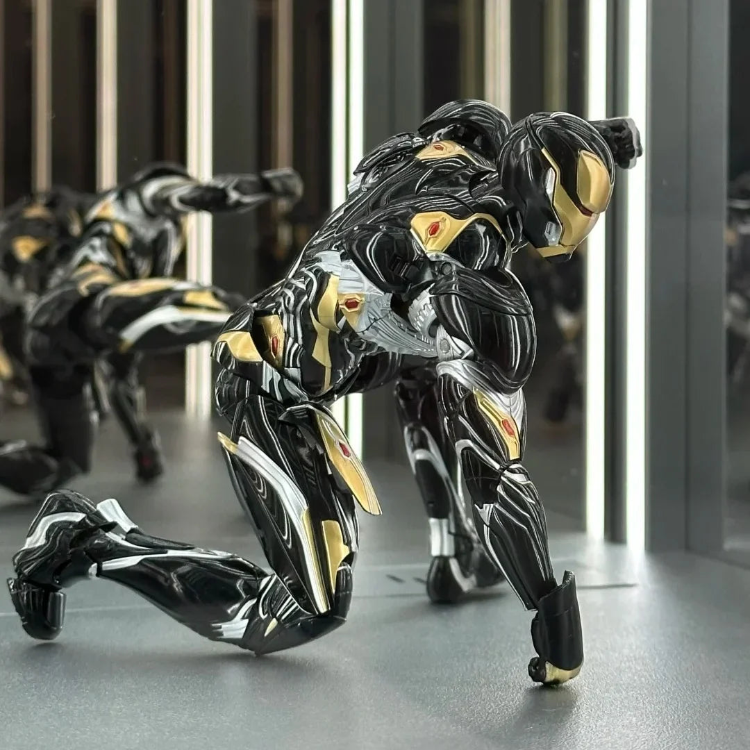 2024 New Stock Three Zero 3a Dlx Iron Man Mark 50 Black Gold Edition Collectible Action Figure Birthday Gift