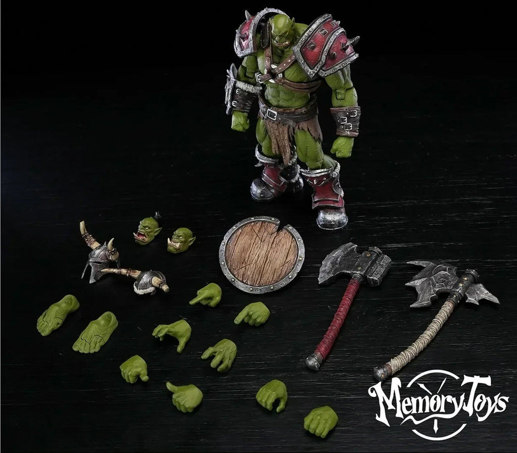 In Stock Blizzard World of Warcraft Round 3 1/12 Horde Orc Captain Action Figure Toy Collection Gift