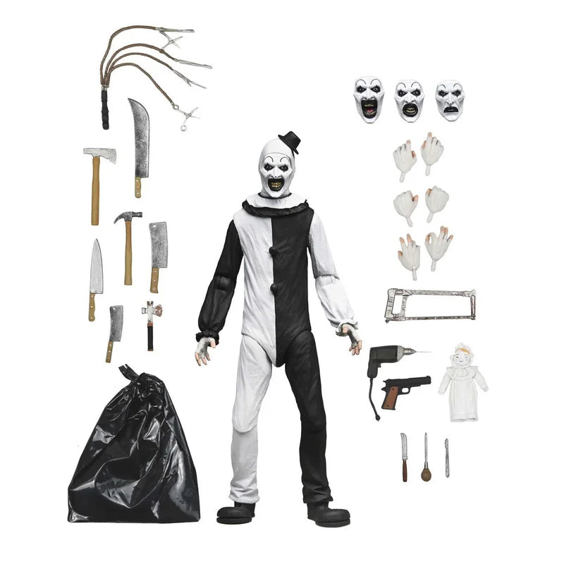 NECA 45251 Ultimate Art The Clown 7-Inch Scale Collectible Action Figure Horror Movie Model Articulated Figure Premium Accessor