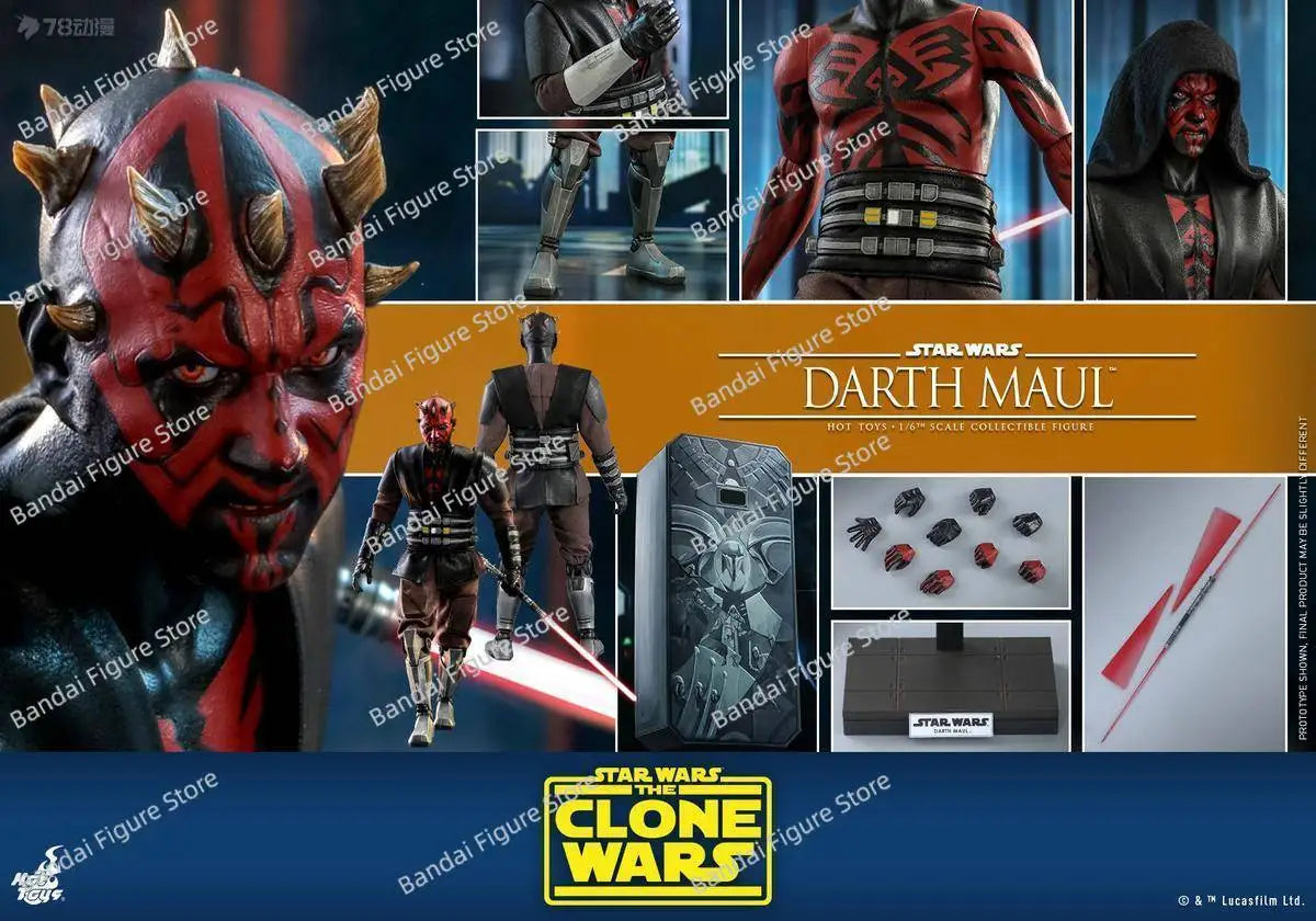 HotToys 1/6 Scale TMS024 Darth Maul Movable Cloth Action Figure Star Wars Classic Role Delicate 12" Full Set Soldier Model