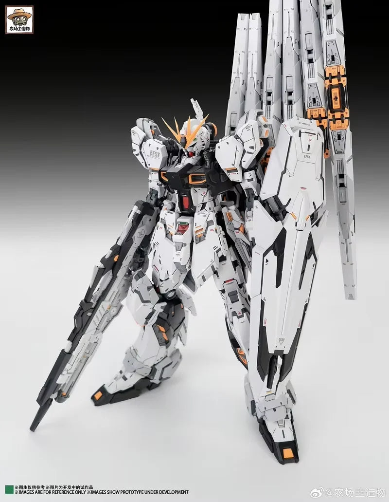 Farmers Creations Model RX-93 Nu Fighter Action Figure CMM GK Style 1/100 Scale Assembly Model Kit 24cm Anime Figures Free Gift