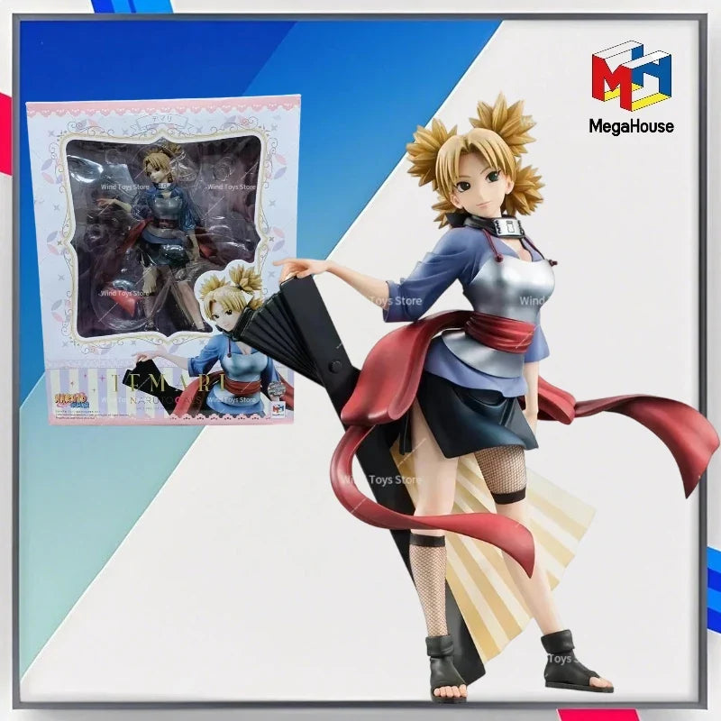 Anime Figure Naruto Nara Temari Original Boxed Megahouse G E M Collection Model Toy Ornament