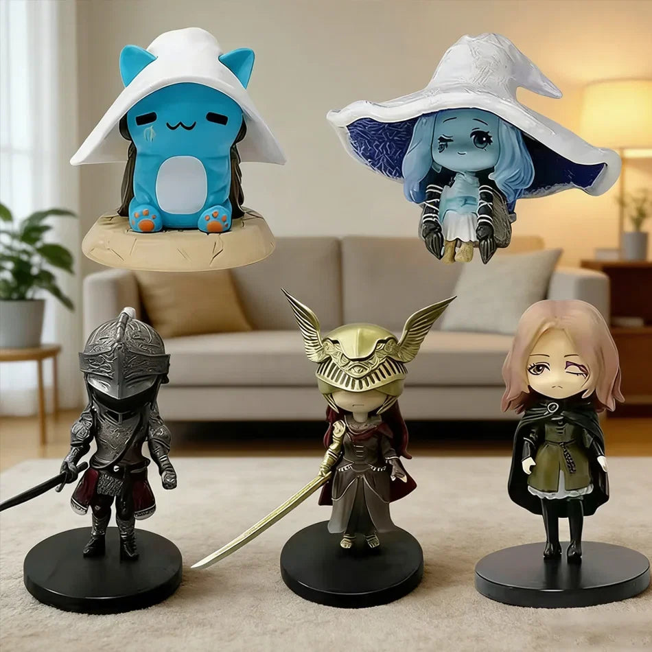 2026 In Stock Ring Gaming Q Version Mini Ranni Cat Melina Malenia The Half-Wolf Action Figure Lani Magic Ornaments Dolls