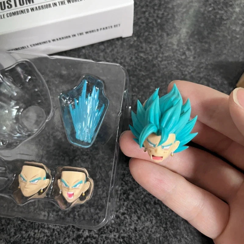 Tk Custom Dragon Ball Z Vegetto Dragon Ball Blue Super Saiyan 07/08/09 SHF Vegito Head Accessories Action Figure Head Sculpt Toy
