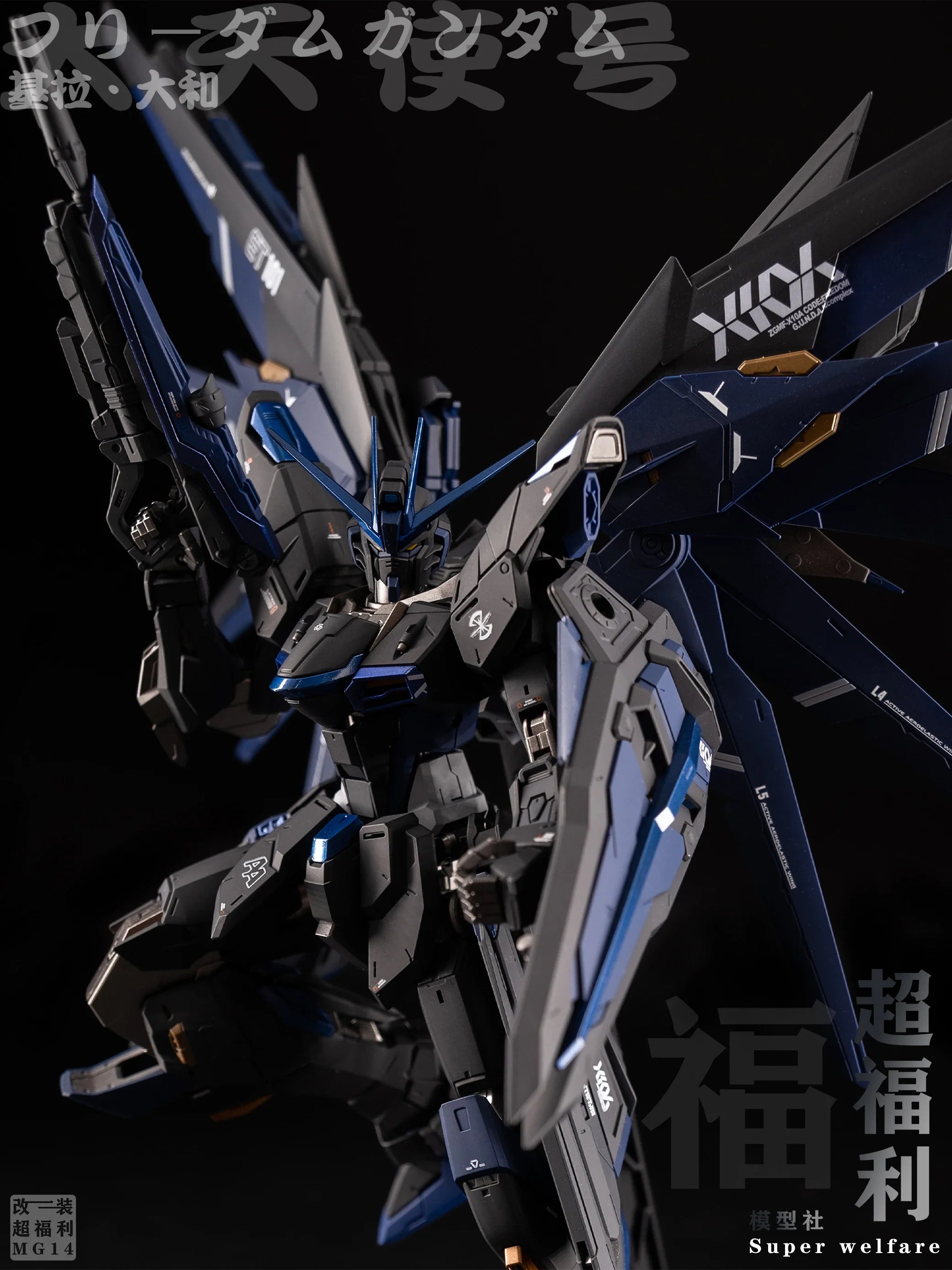 [In Stock] Gundam Finished Product Bandai Model MG Free 2.0 Gundam Color Change Model Black Phoenix Gundam Genuine Figure Gift