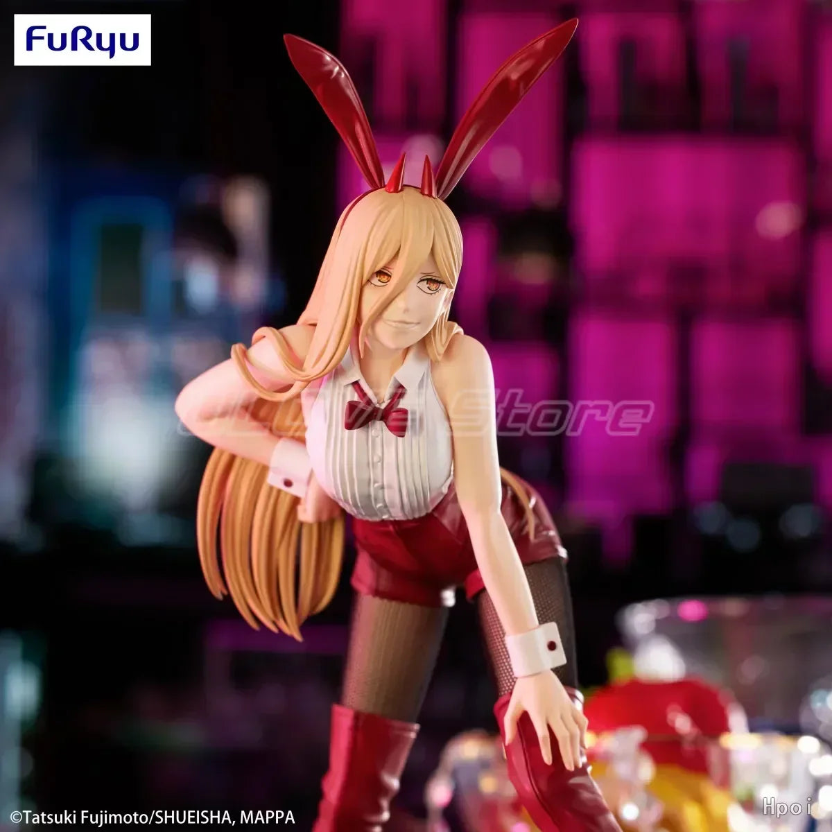 In Stock Original FuRyu BiCute Bunnies Figure CHAINSAW MAN POWER Animation Figure Model Collection Gift Ornaments