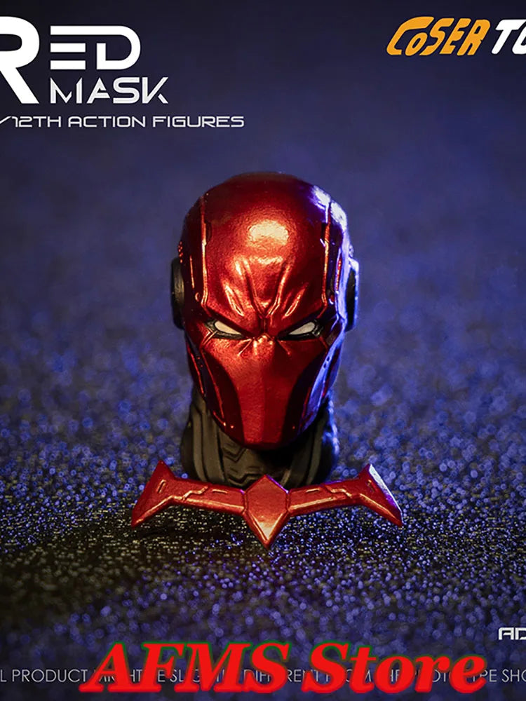 COSER TOYS 1/12 Male Soldier Head Sculpt Red Hood Comics Series Superheroes Head Model Fit 6inch VTOYS Action Figure Body