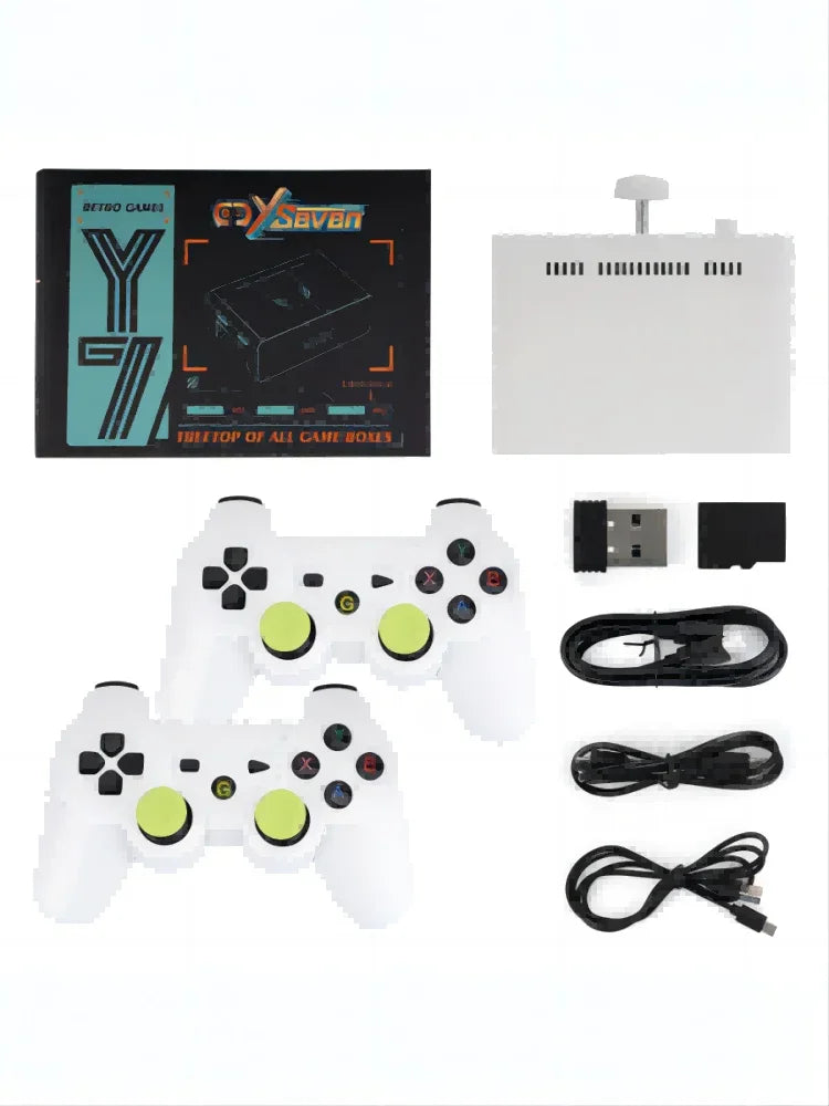 Y7 Video Game Console Linux System 256G Built 12000 Games Rechargeable Wireless Handle Low Latency Connection Player Gift