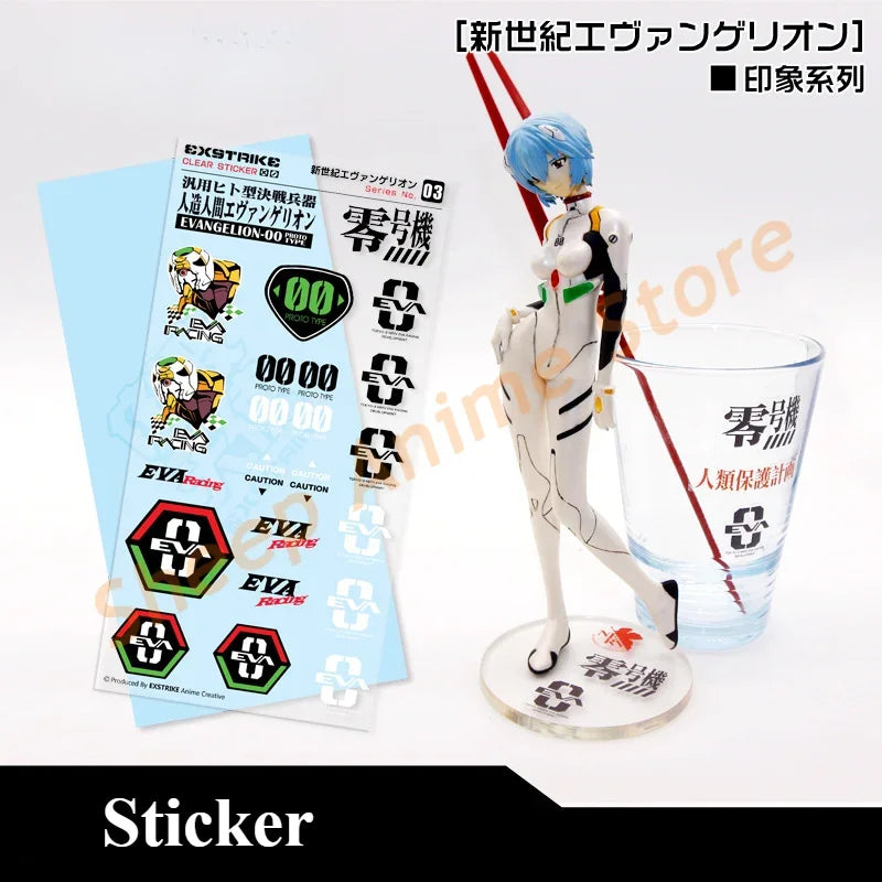 New Asuka Ayanami Rei Anime Stickers Transparent Sticker Pack Cute Phone Case Kawai Laptop Skin Art Supplies