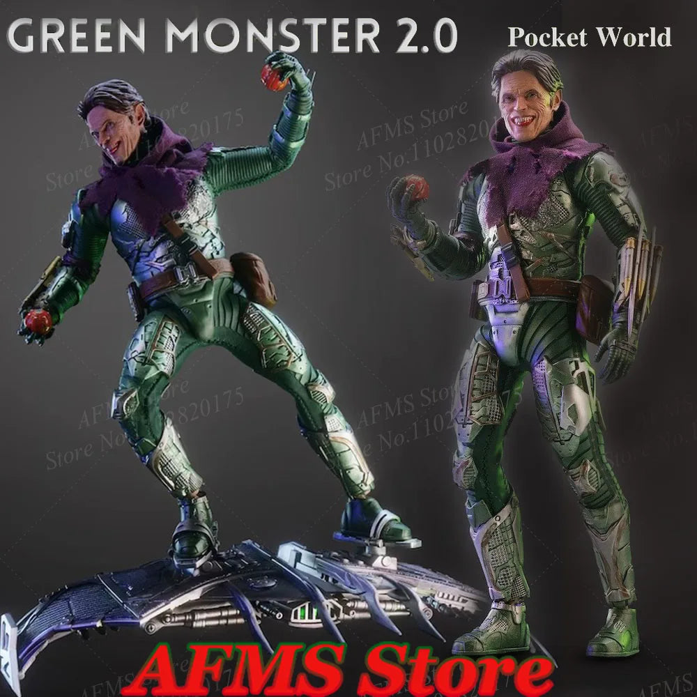 PW2025 1/12 Men Soldier Willem Dafoe Green Monster Villain War Damaged Version Spider-Man No Way Home 6Inch Action Figur