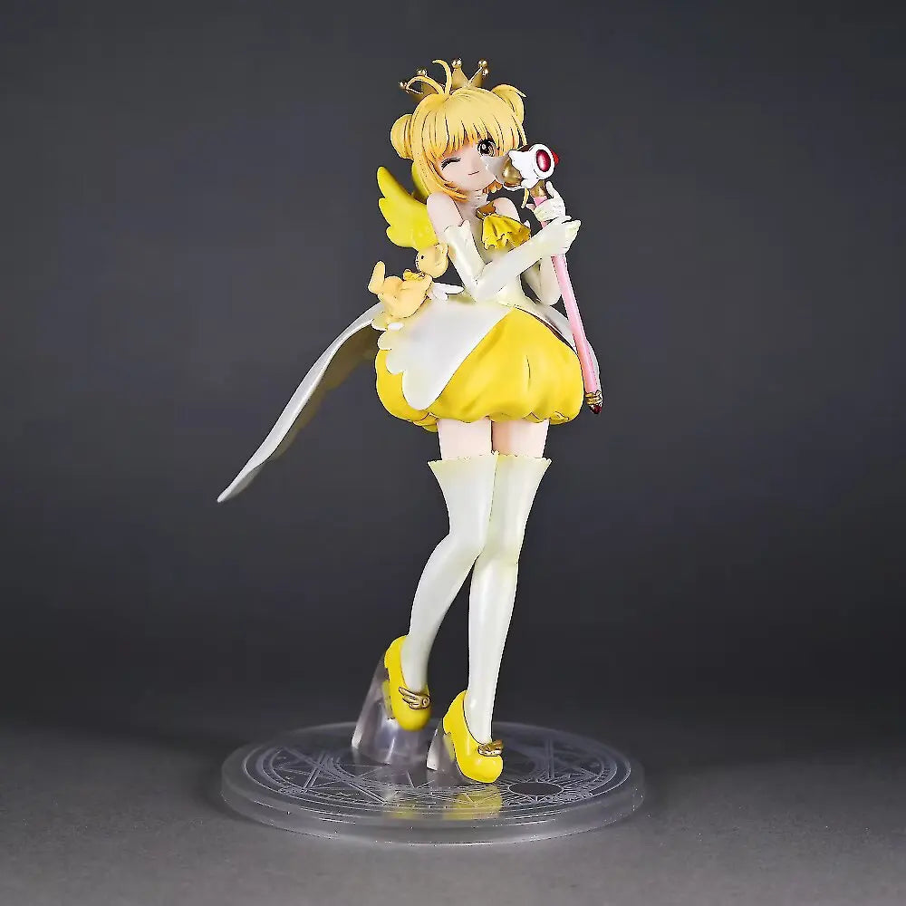 Anime Figure Cardcaptor Sakura Kinomoto Sakura V2 Yellow Dress With Box Collectible Model Desktop Ornament For Anime Collectors