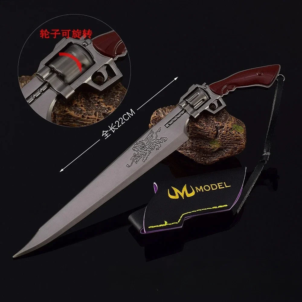Final F8 Game Peripheral Fantasy Toy Sword Blade Weapon Game Sword Model All Metal Crafts Gift Keychain Ornament Collection
