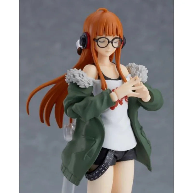 Max Factory Figma #434 Futaba Sakura-140mm Movable Doll PVC/ABS Material, Persona5 Style All-Ages Action Figurine for Anime Fans