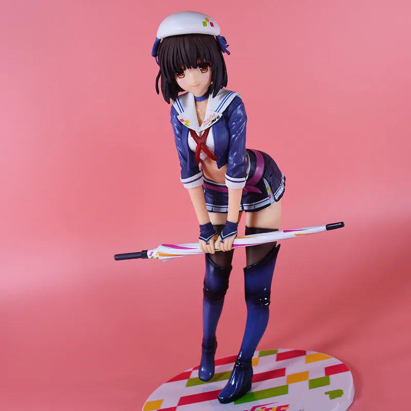 22cm Megumi Kato Racing Sexy Anime Figure Saekano How to Raise a Boring Girlfriend Fine Action Figure Megumi Kato Figurine Toys
