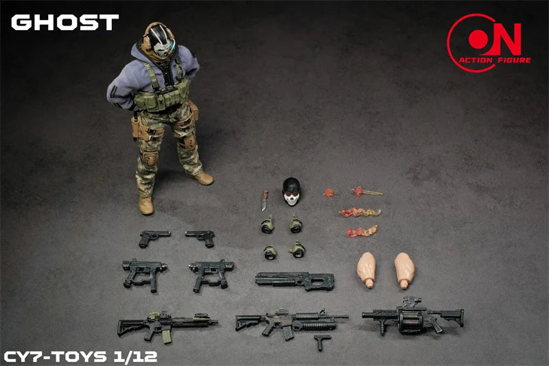 2026 Q1 CY7-TOYS 1/12 Scale Ghost Squad Special Forces Male Warrior Full Set 6inch Action Figure Body Original And Collectible