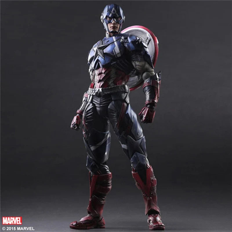 Play Arts Captain America Action Figure Movable Marvel Collection Avengers Model Toys