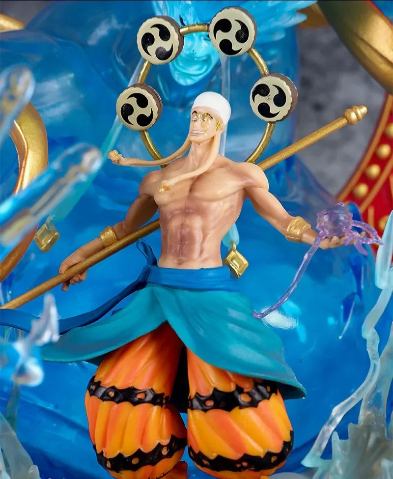 29cm One Piece Anime Figure Enel Thor Sky Island Character Periphery Pvc Model Doll Desktop Decoration Display Children Gift Toy