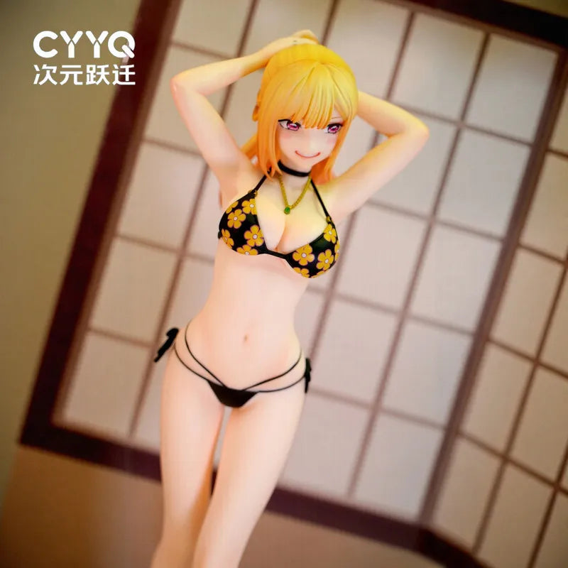 CYYQ Marin Kitagawa Figure Swimsuit My Dress-Up Darling Anime Beautiful Girl Statue Desktop Decoration Model For Anime Fans