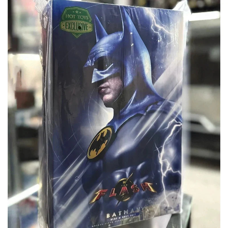 Hot Toys Batman Blau und Anzug 1:6 Sammlerfigur DC The Flash Sammlerstück Display für erwachsene Sammler Geburtstagsgeschenk