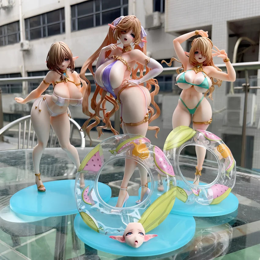 VERTEX Elf Village Cecil Kukulu Bathing Suits Girl Anime Figure PVC Action Figure Model Collection Statue Toys Doll Gifts