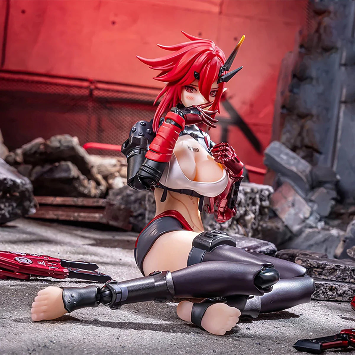 Original Genuine Nuclear Gold Reconstruction Action/Doll Wolf-Mastiff Force Karas Samurai Original 1/9 Silicone Mobile Suit Girl