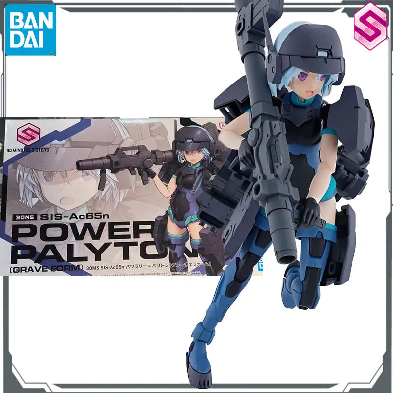 Bandai Original 30 MINUTE SISTERS SIS - Ac65n POWER PALYTON&SIS - M00 ILSHANA Figure Assembly Model Toys  Model Gifts for Boys