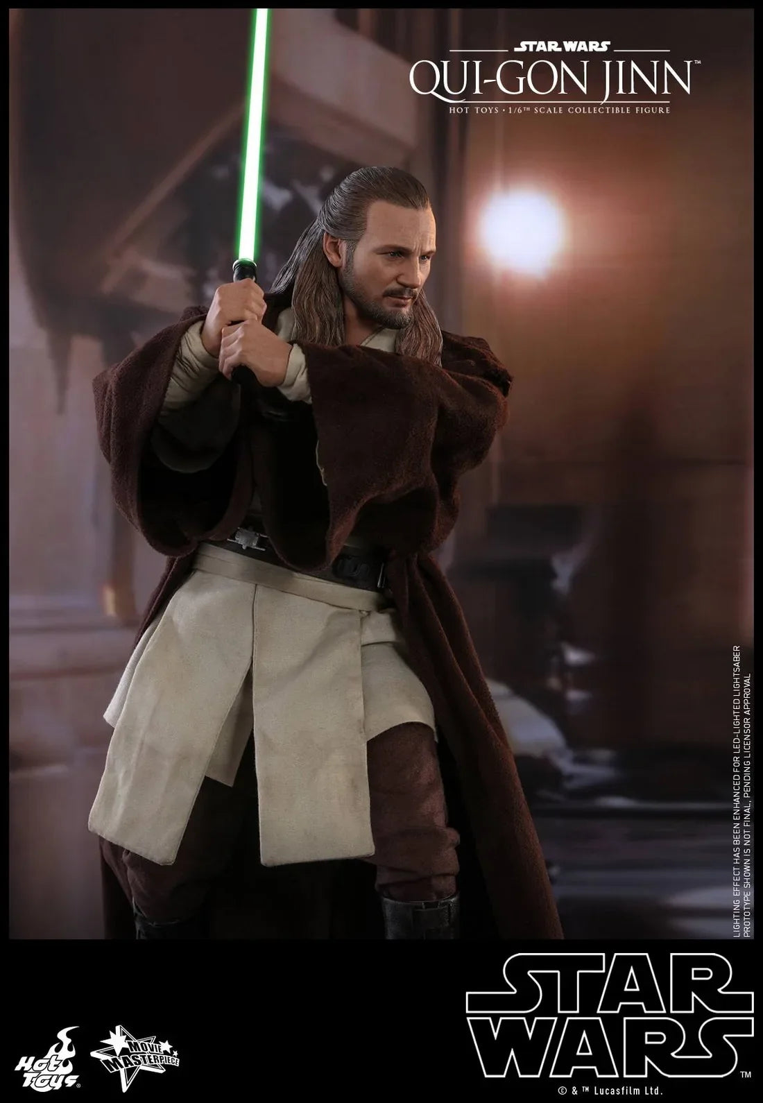 In Stock HotToys MMS525 Star Wars Qui Gon Jinn 1/6 Soldier Doll Anime Action Figure Toy Gift Model Collection Hobbies