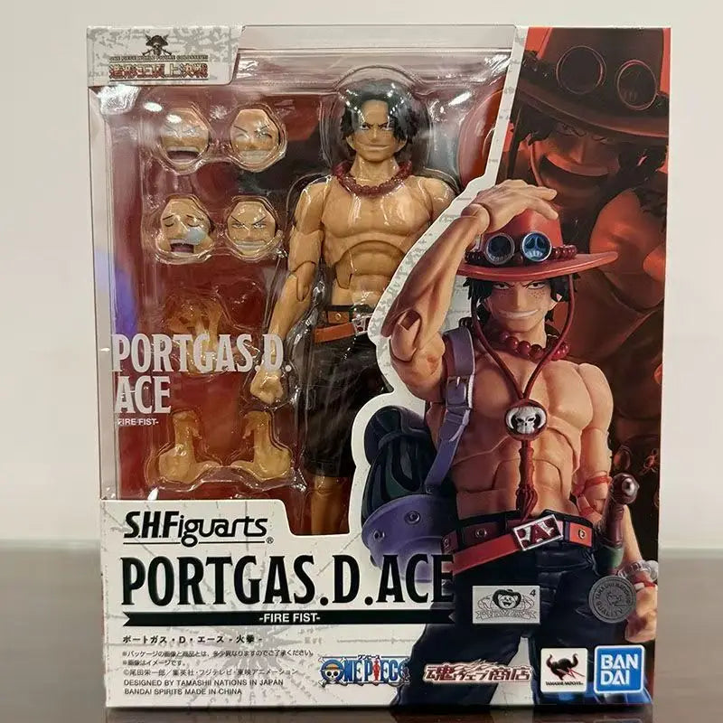 In Stock Bandai S.H.Figuarts ONE PIECE Anime Figure Sabo Ace Action Figure Toys for Boys Girls Gift Collectible Model Ornaments