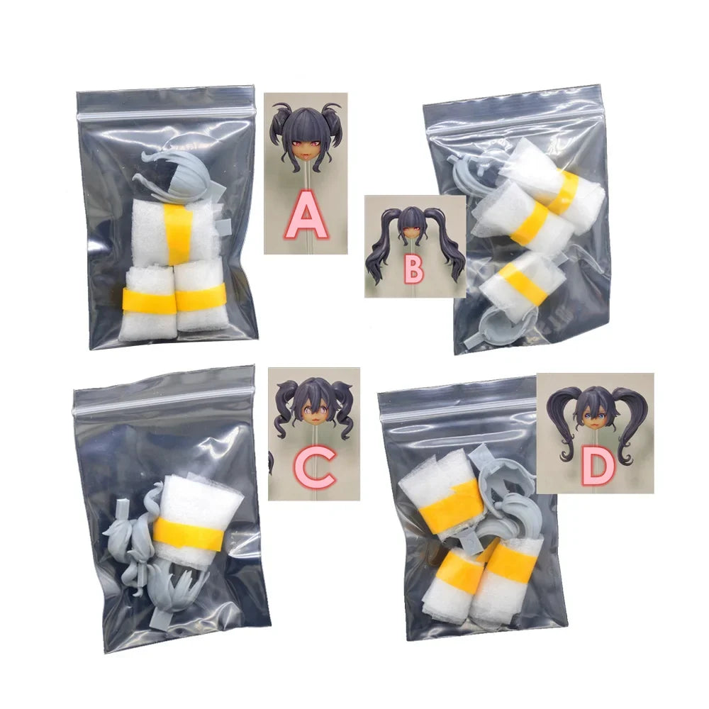 SH 1/12 Machine Girl Goddess Device FS20 Double Ponytail Wavy Hairstyle Modification Resin GK Accessory Model