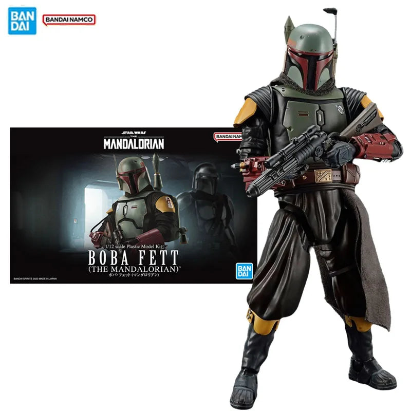 Bandai Original Echte Figur Star Wars The Mandalorian Modellbausatz Anime-Figuren Boba Fett Sammlung Actionfigur Modelle Spielzeug