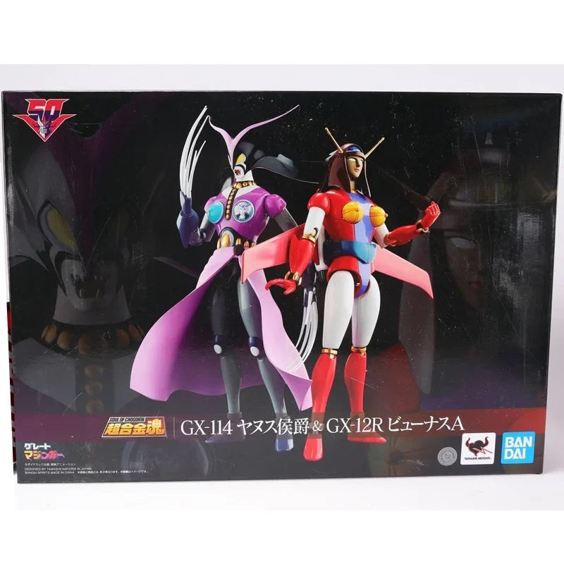 Fast Shipping Bandai Anime SOUL OF CHOGOKIN Great Mazinger GX-114 Marquis Janus &GX-12R Venus A Original Model Toy Action Figure