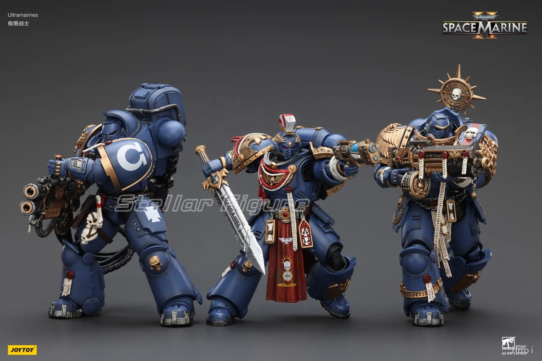 【SF】JOYTOY Warhammer 40K 1/18 Action Figure Ultramarines Heavy Relic Primus Armor with Heavy Relic Bolt Rifle Model Toys Gifts