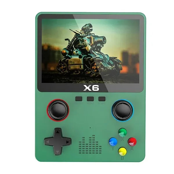 New X6 3.5Inch IPS Screen Handheld Game Player Dual Joystick 11 Simulators GBA Video Game Console for Kids Gifts