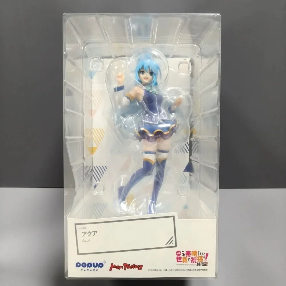 In Stock GSC Genuine Pop Up Parade Eiga Kono Subarashii Sekai Ni Shukufuku O! Kurenai Densetsu Aqua 18.5cm Model Figure Toy Gift