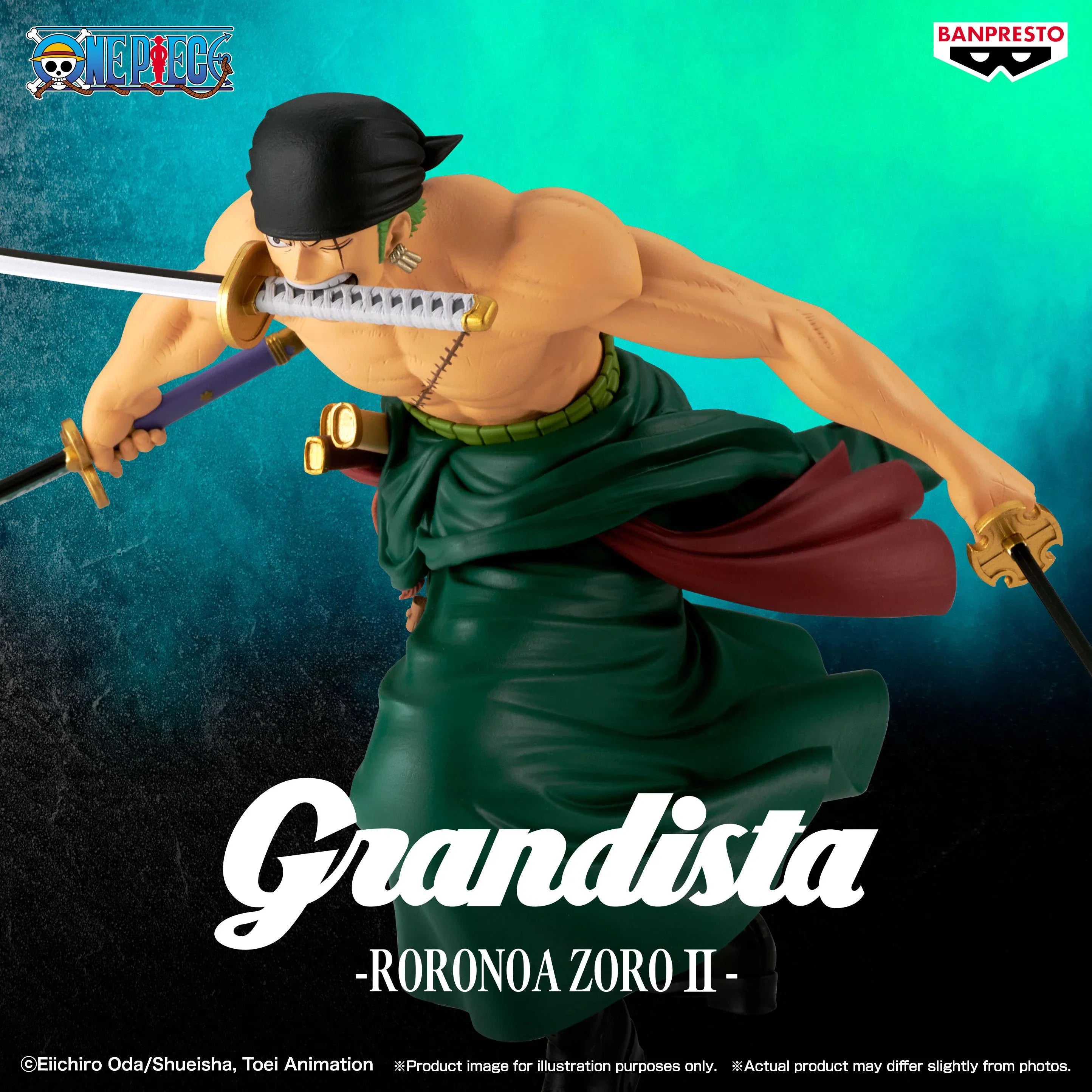 Original BANDAI Banpresto ONE PIECE Grandista Roronoa Zoro PVC Anime Figures Action Figure Model Toys