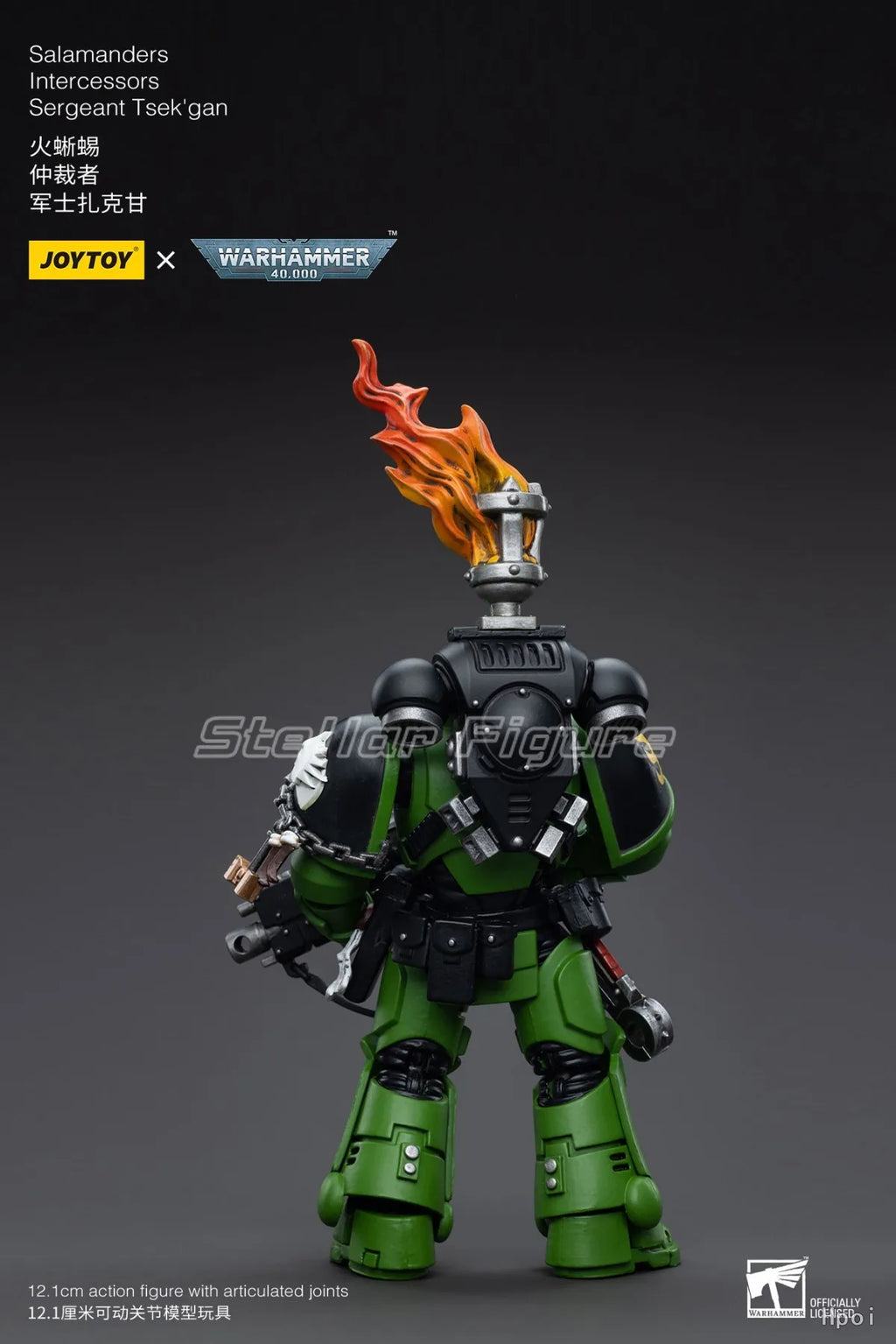 【SF】JOYTOY 1/18 Action Figure Warhammer 40K  Salamanders Intercessors Sergeant Tsek'gan  Prime Model Toy Gift