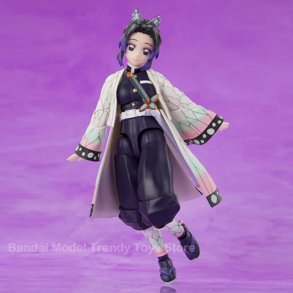 In Stock Bandai SHF Demon Slayer Kochou Shinobu Insect Hashira Action Figures Model Original Toys Ornaments Gifts Collectible
