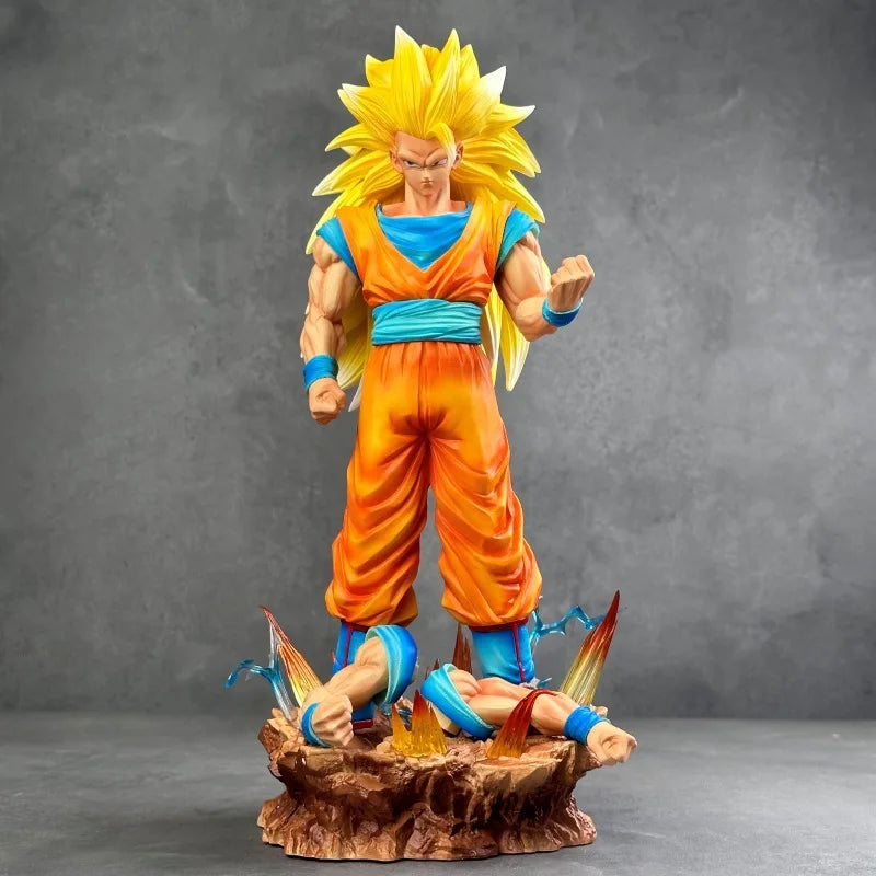 Anime Dragon Ball Z Son Goku Action Figure Toys 35cm DBZ SSJ3 Figurine Super Saiyan 3 Model Collection Doll GK Statue Ornaments
