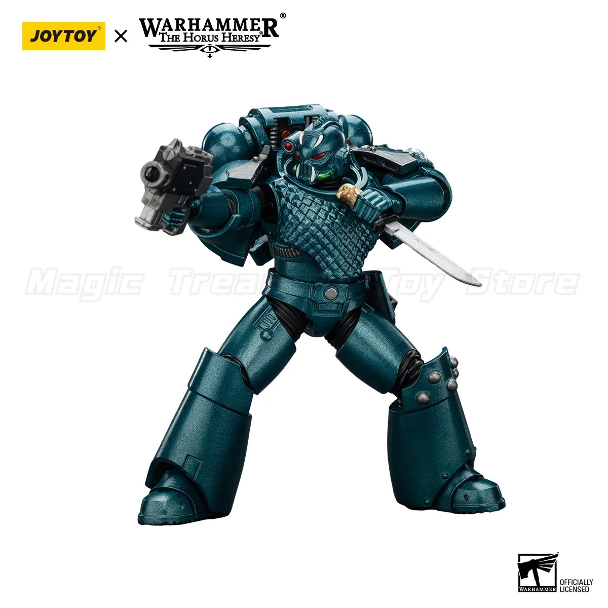 【In Stock】JOYTOY Warhammer 40K The Horus Heresy Alpha Legion Exodus Headhunter Prime Model Toy Gif 1/18 Action Figure