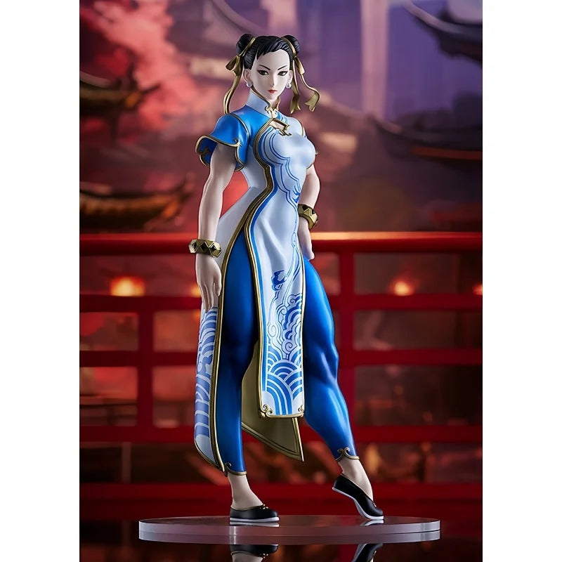 Original Anime Street Fighter Iv Megahouse Pop Up Parade Chun-Li Sf6 Ver. Han Juri Pvc Action Figure Toys Collector