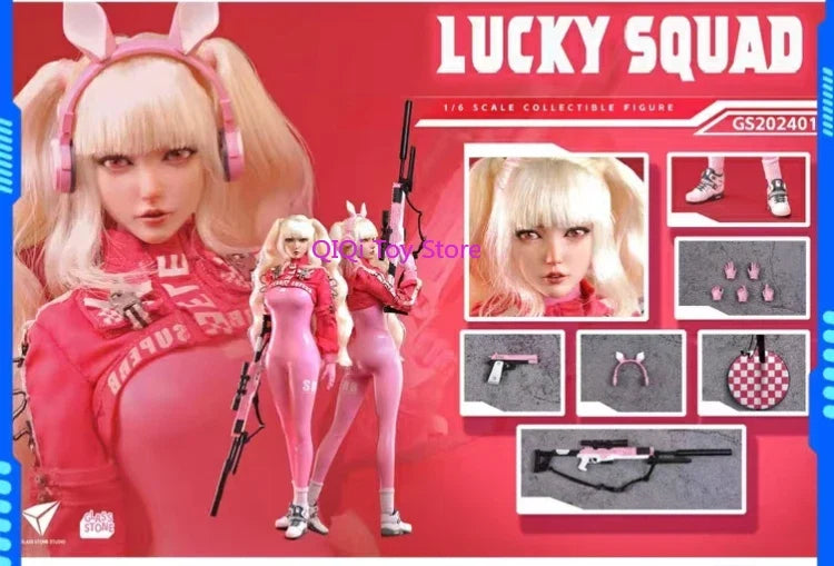 In Stock 1/6 Female Soldier Glass Stone Lucky Team Alice Movable Doll